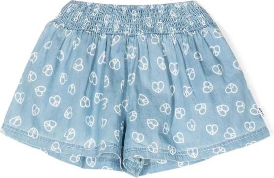 Molo Shorts met hartprint Blauw