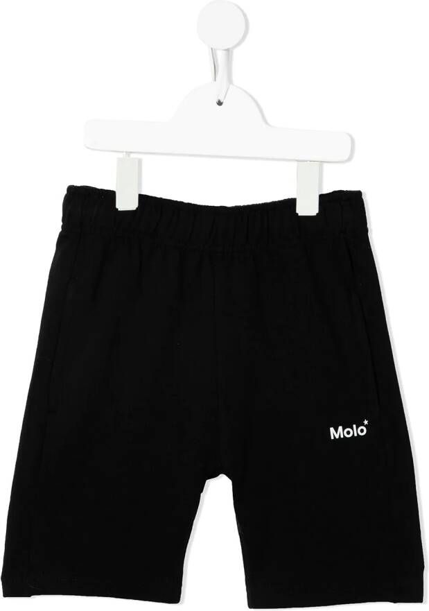 Molo Shorts met logoprint Zwart