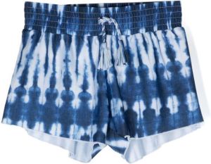 Molo Shorts met tie-dye Blauw
