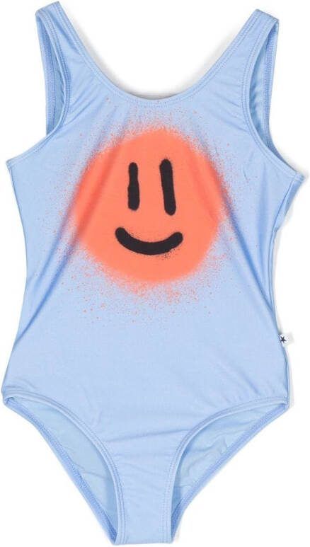 Molo Badpak met smiley-print Blauw