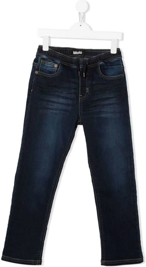 Molo Augustino low-waist straight jeans Blauw