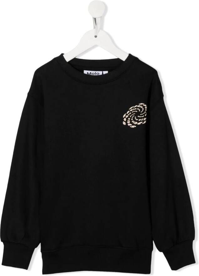 Molo Sweater met grafische print Zwart