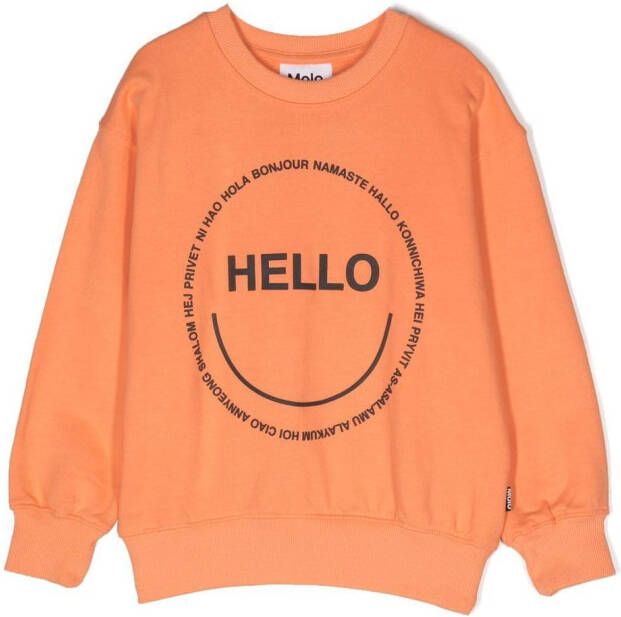 Molo Sweater met print Oranje