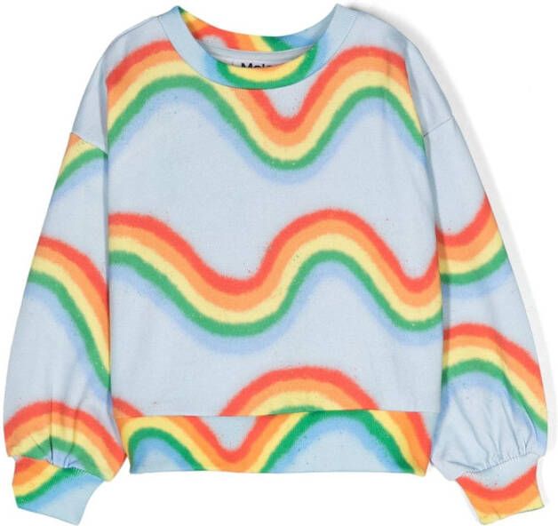Molo Sweater met regenboogprint Blauw