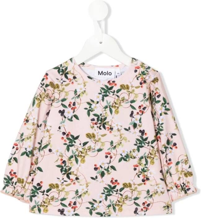 Molo T-shirt met bloe print Roze