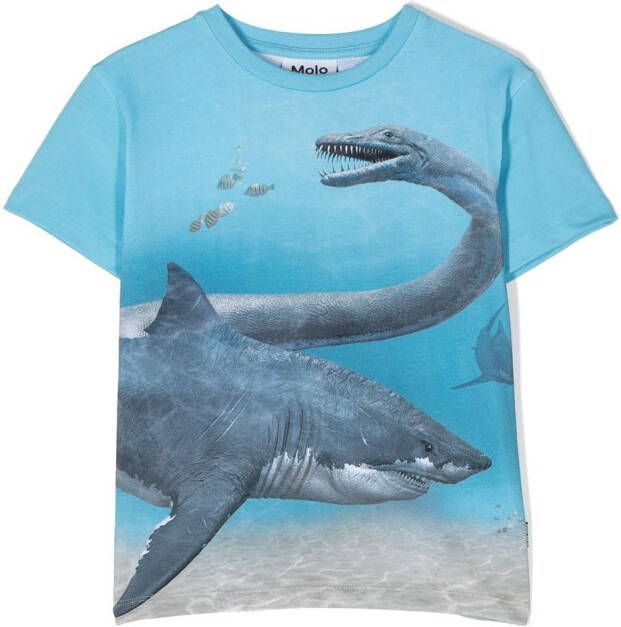 Molo T-shirt met print Blauw