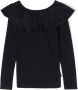 Molo T-shirt met ruchekraag Zwart - Thumbnail 1