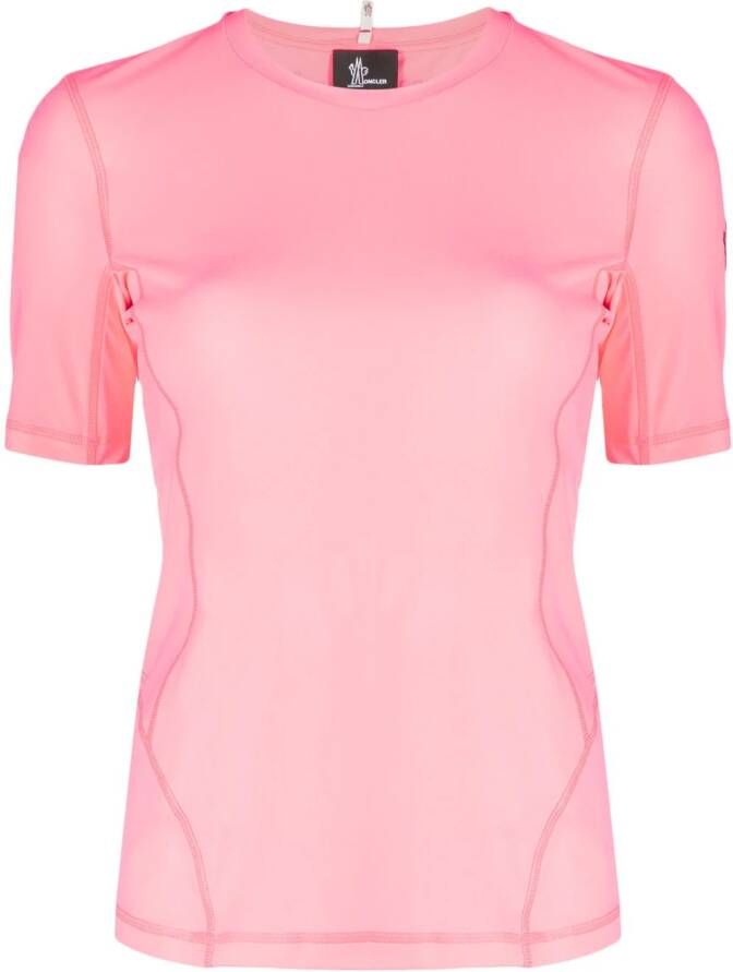 Moncler T-shirt met logopatch Roze