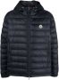 Moncler Donsjack met logopatch Blauw - Thumbnail 1