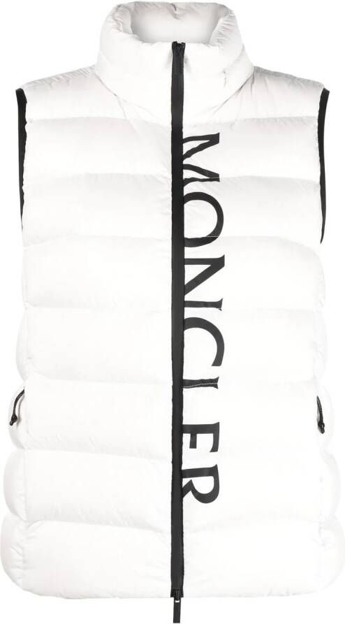 Moncler Bodywarmer met logoprint Wit