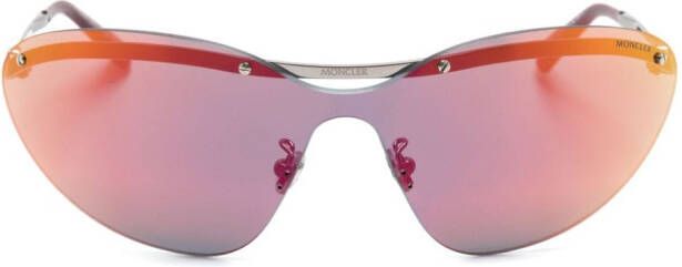 Moncler Carmel zonnebril met schild montuur Rood