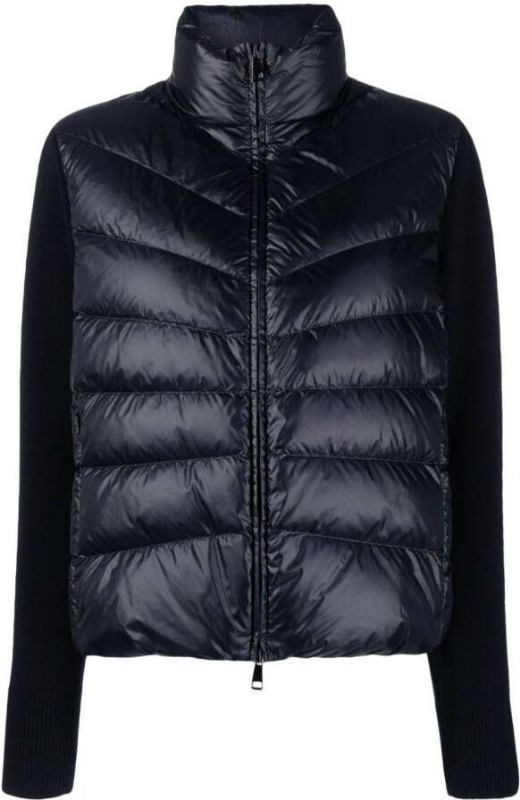 Moncler Jack met contrasterende mouwen Blauw