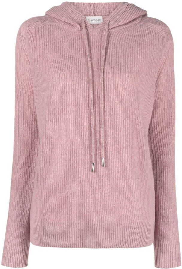 Moncler Cropped hoodie Roze