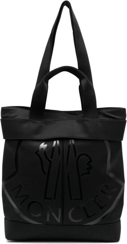 Moncler Cut shopper met logoprint Zwart
