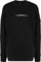 Moncler Sweater met logo-reliëf Zwart - Thumbnail 1