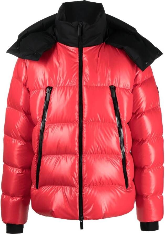 Moncler Donsjack met capuchon Rood