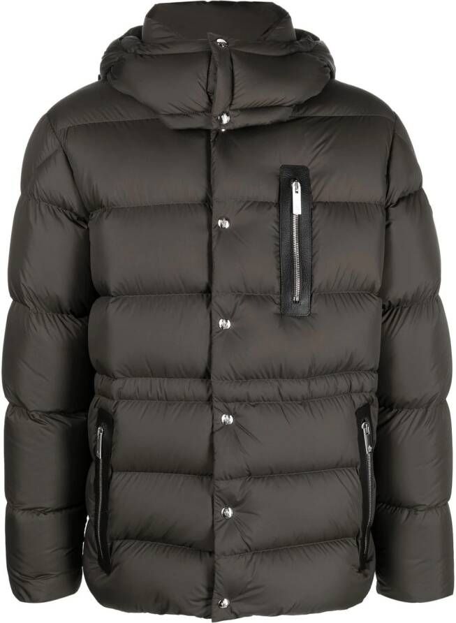 Moncler Donsjack met logopatch Groen