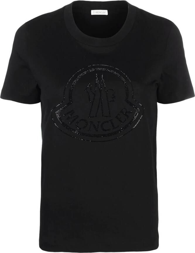 Moncler Effen T-shirt Zwart