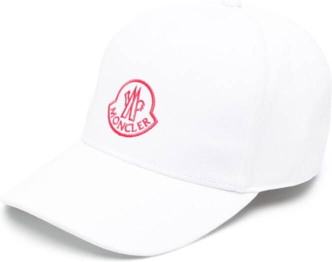 Moncler Honkbalpet met geborduurd logo Wit