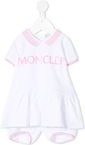 Moncler Enfant Babypakje met logo Wit