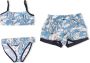 Moncler Enfant Bikini met bloe print Blauw - Thumbnail 1