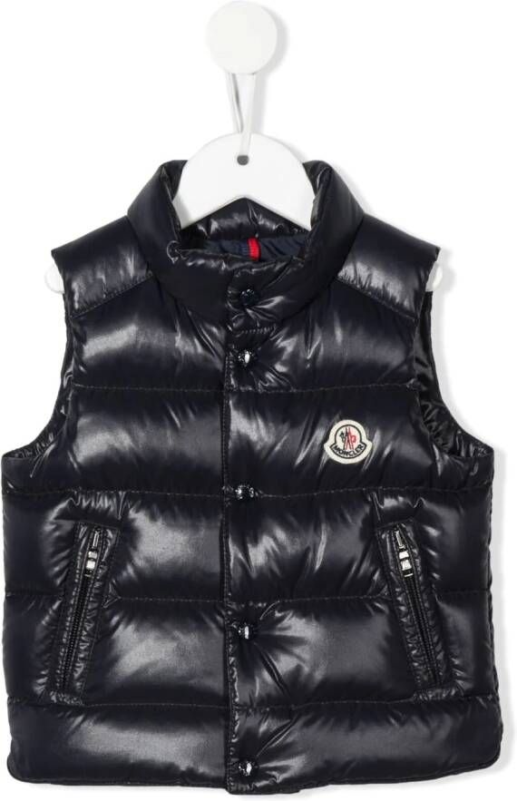 Moncler Enfant Bodywarmer met logopatch Blauw