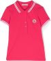 Moncler Enfant Poloshirt met logopatch Roze - Thumbnail 1