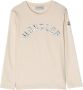 Moncler Enfant T-shirt met logo-reliëf Beige - Thumbnail 1