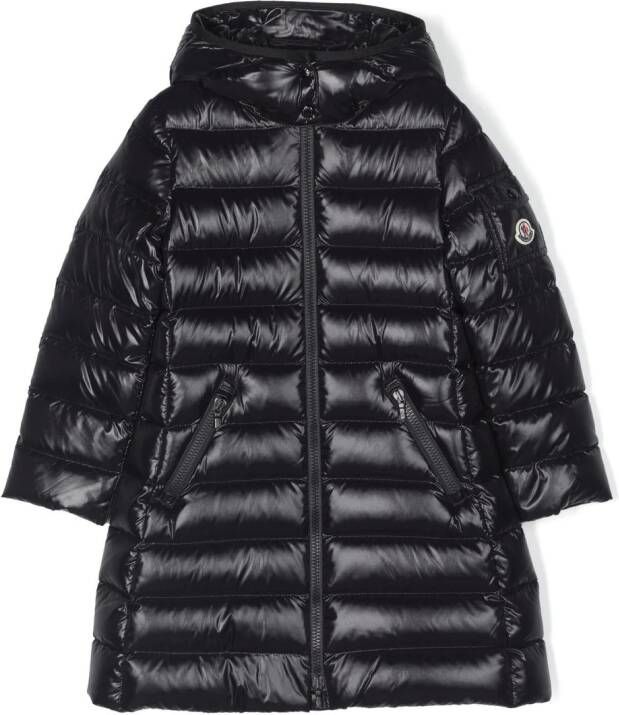 Moncler Enfant Jas met logopatch Zwart