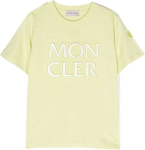 Moncler Enfant T-shirt met logo Groen