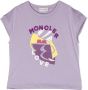 Moncler Enfant T-shirt met geborduurd logo Paars - Thumbnail 1