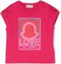 Moncler Enfant T-shirt met geborduurd logo Roze - Thumbnail 1