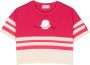Moncler Enfant T-shirt met geborduurde tekst Roze - Thumbnail 1