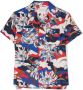 Moncler Enfant Shirt met bloe print Blauw - Thumbnail 1