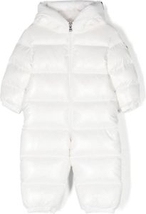 Moncler Enfant full-body padded coat Wit