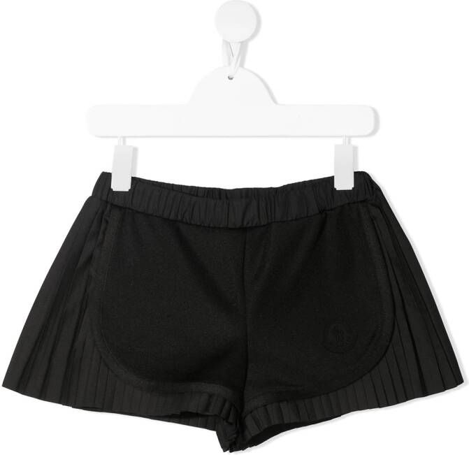 Moncler Enfant Geplooide shorts Zwart