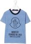 Moncler Enfant Gestreept T-shirt Blauw - Thumbnail 1