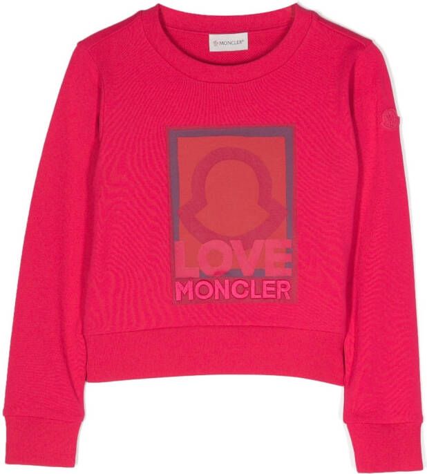 Moncler Enfant Sweater met print Roze