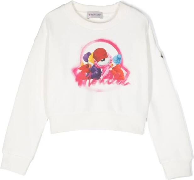 Moncler Enfant Sweater met print Wit