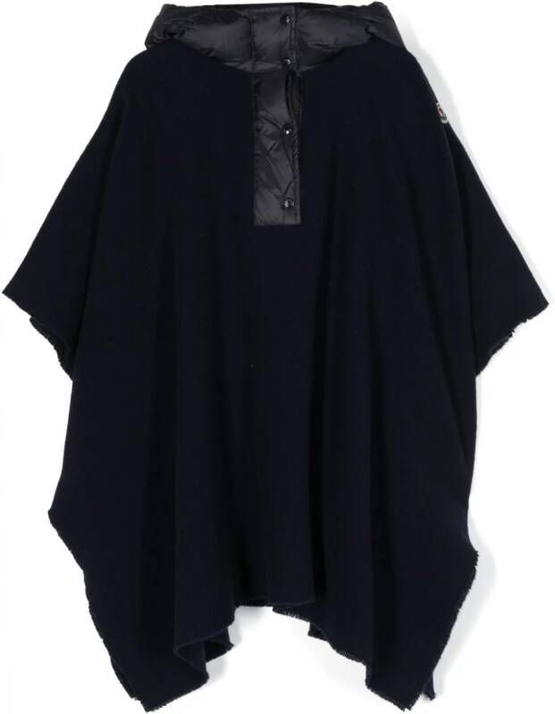 Moncler Enfant Hoodie met logopatch Blauw