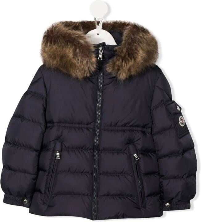 Moncler Enfant Jack met capuchon Blauw