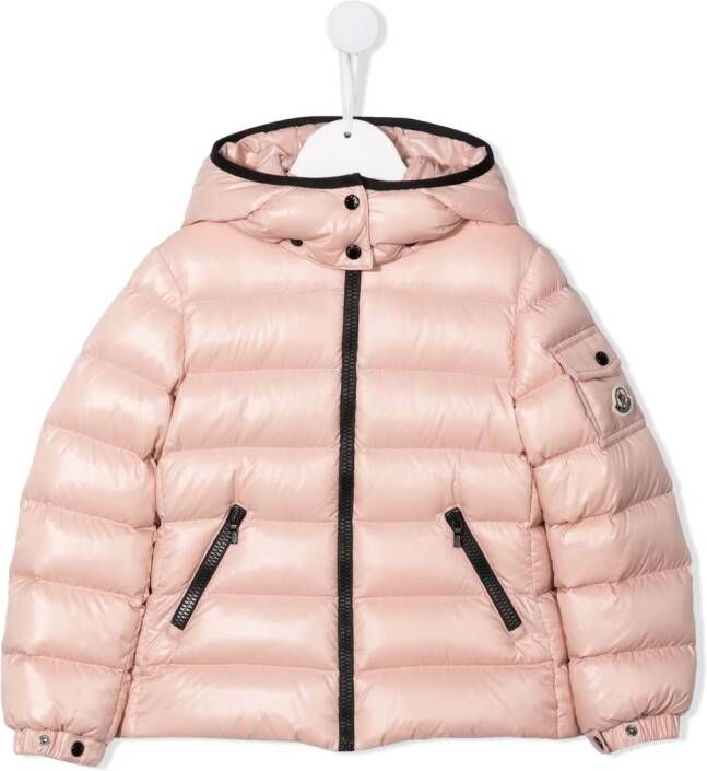 Moncler Enfant Jack met contrasterende afwerking Roze