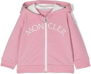 Moncler Enfant Jack met geborduurd logo Roze