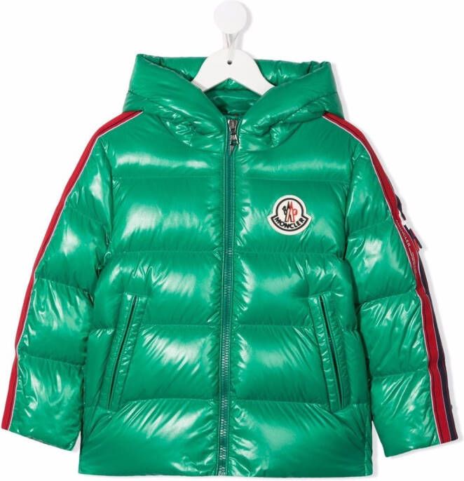 Moncler Enfant Jack met logopatch Groen
