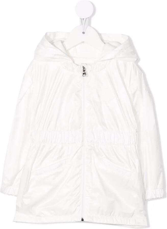 Moncler Enfant Lange parka Wit