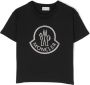 Moncler Enfant T-shirt met geborduurd logo Zwart - Thumbnail 1