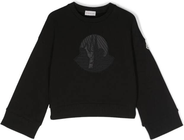 Moncler Enfant Sweater met logopatch Zwart
