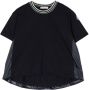 Moncler Enfant T-shirtjurk met logopatch Blauw - Thumbnail 1