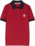 Moncler Enfant Poloshirt met logopatch Rood - Thumbnail 1