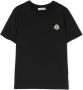 Moncler Enfant T-shirt met logopatch Zwart - Thumbnail 1